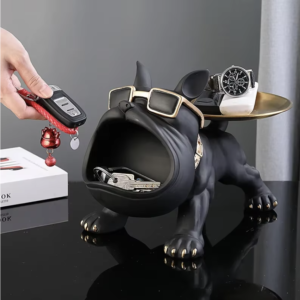 resin dog statue bulldog statue storage tray animal decoration resin craft art sculpture statue dog sculpture home decoration